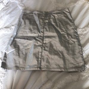 Boohoo metallic mini skirt